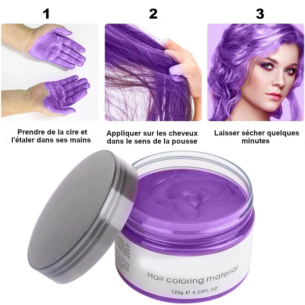 Cire capillaire colorante naturelle